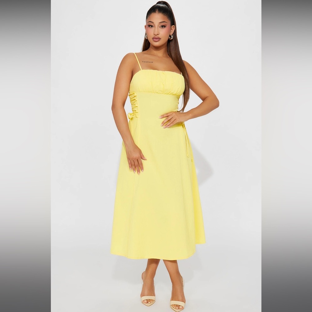 Fashion Nova | Jackie Lace Up Midi Dress